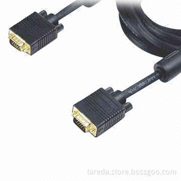 VGA Cable, Male to Male, Suitable for Video Splitters, Customized Lengths and Colors are Welcome